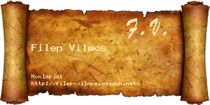 Filep Vilmos névjegykártya